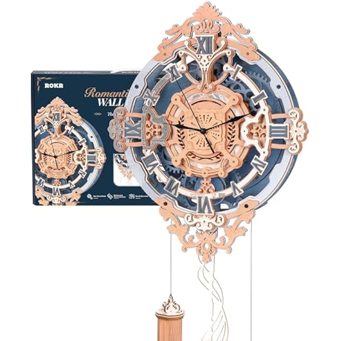 3D WOODEN PUZZLES FOR ADULTS-DIY WALL QUARTZ CLOCK KITS-WOOD MODEL KITS TO BUILD FOR TEENS ADULTS-VINTAGE ROOM DECOR FOR MEN WOMEN - Image 1